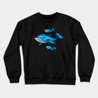 Whales graphic Crewneck Sweatshirt